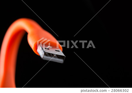 Connecting cable on empty background Connecting cable on empty background 28066302