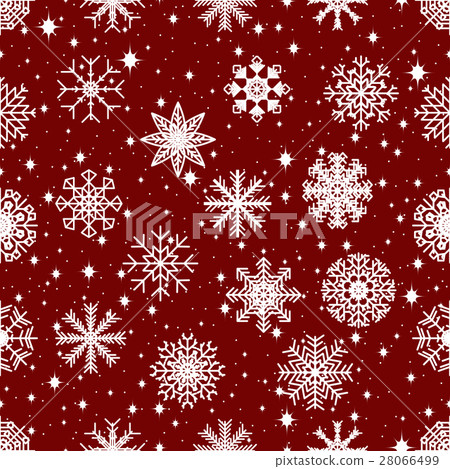 Seamless pattern with snowflakes on Christmas - Stock Illustration ...