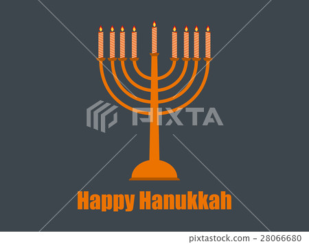 Happy hanukkah. Hanukkah candles. Vector 28066680