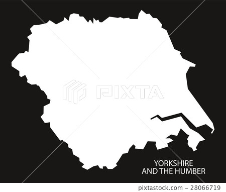 Yorkshire and the Humber England Map black Yorkshire and the Humber England Map black 28066719