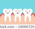 Teeth icon character with red gum 28066720
