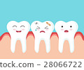 Teeth icon character with red gum 28066722