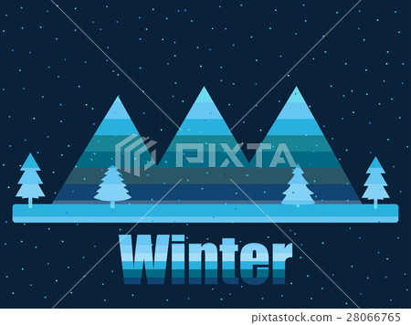 Mountains in a futuristic style. Neon mountain 28066765