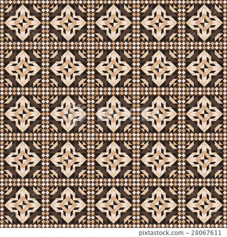 Linoleum seamless pattern. Brown color. Vector 28067611