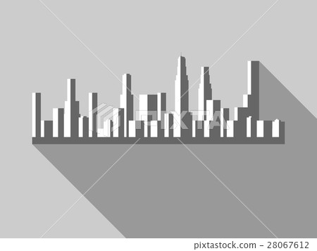 Panorama of city. Skyscrapers in flat style Panorama of city. Skyscrapers in flat style 28067612