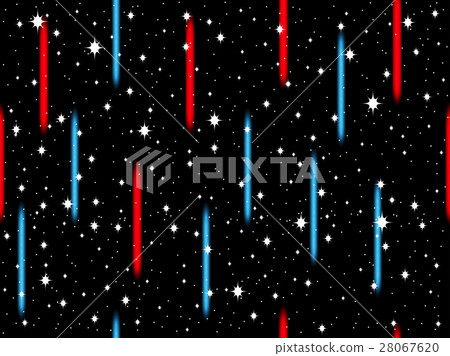 Red and blue lasers on the background of stars Red and blue lasers on the background of stars 28067620