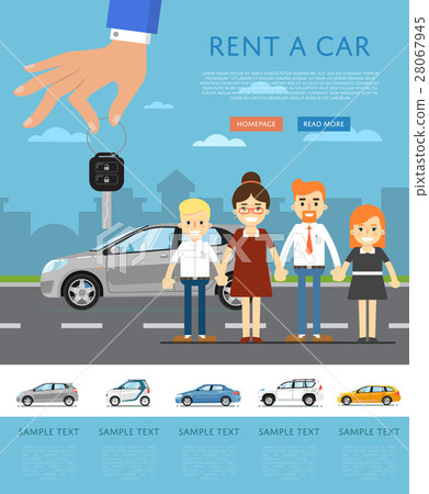Rent a car template with hand holding auto key Rent a car template with hand holding auto key 28067945