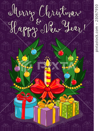 Merry Christmas and New Year Holiday Concept Merry Christmas and New Year Holiday Concept 28067950