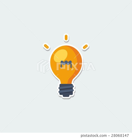 Colorful business symbol - light bulb Colorful business symbol - light bulb 28068147