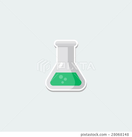 Colorful science symbol - laboratory beaker 28068148