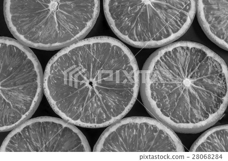 black and white sicilian oranges sliced 28068284