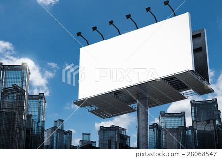 blank billboard with buildings 28068547