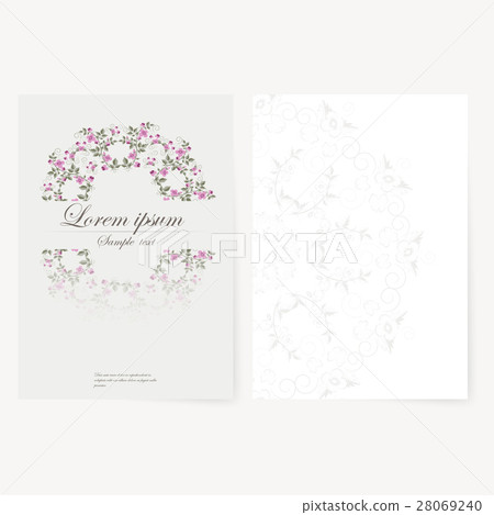 template for folder, business card and invitation 28069240
