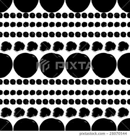 Seamless black and white pattern with circles - Stock Illustration ...