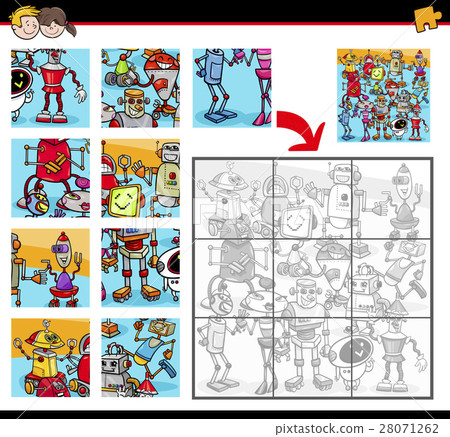 jigsaw puzzle with robots jigsaw puzzle with robots 28071262