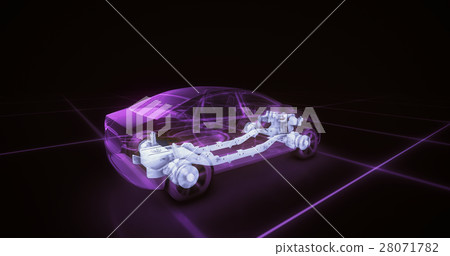 Sport car wire model with purple neon ob black Sport car wire model with purple neon ob black 28071782
