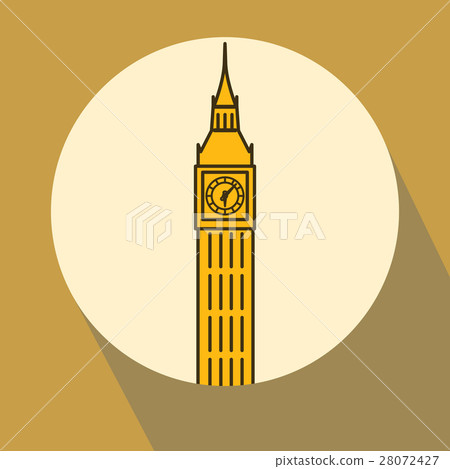 London Big Ben linear illustration 28072427