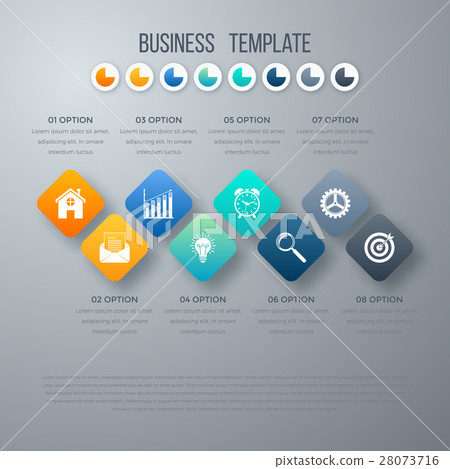 Vector square infographics with icons. 28073716