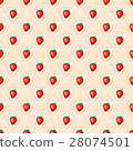 Seamless pattern background with raspberry fruit 28074501