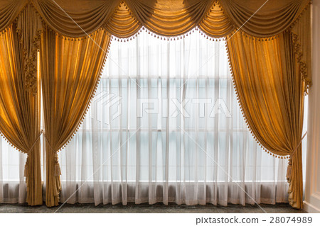 Golden and white curtains Golden and white curtains 28074989