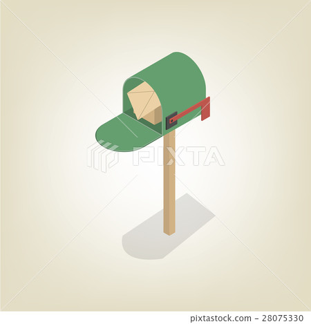 American mailbox isometric, vector illustration. American mailbox isometric, vector illustration. 28075330