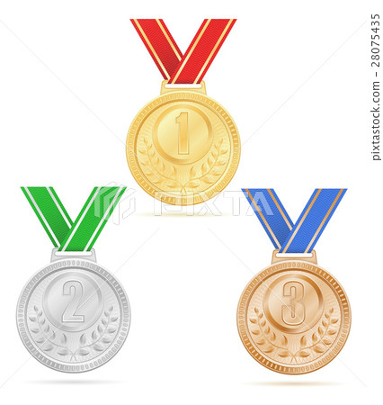 medal winner sport gold silver bronze stock vector medal winner sport gold silver bronze stock vector 28075435