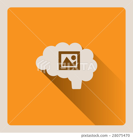 Brain thinking in art illustration Brain thinking in art illustration 28075470