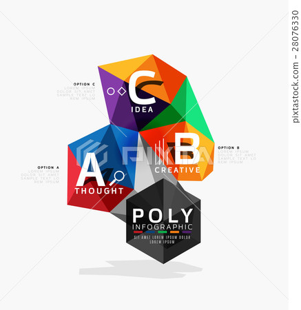 Abstract polygonal infographics - Stock Illustration [28076330] - PIXTA