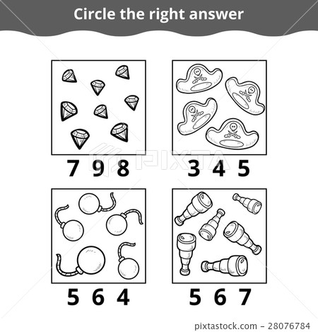 Counting Game for Children about pirate items 28076784