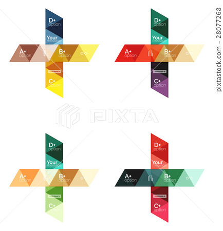 Vector set of colorful geometric infographics 28077268