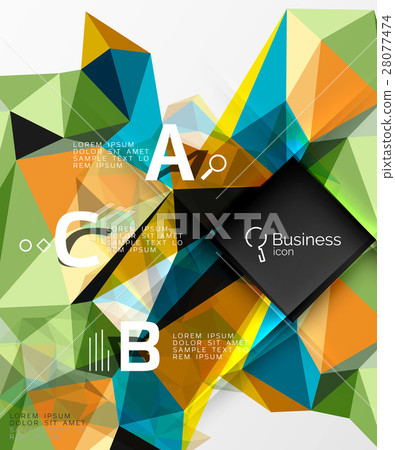 Mosaic low poly abstract background with 28077474