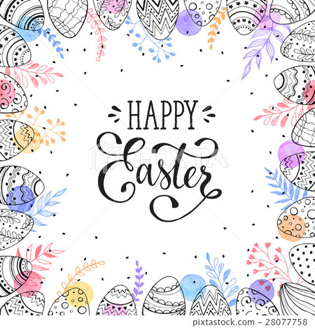 Happy easter frame 28077758