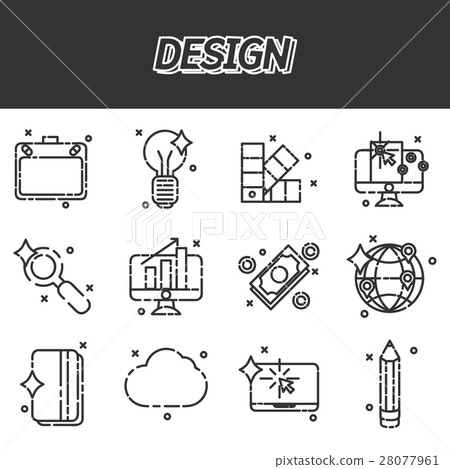 Design flat icons set - Stock Illustration [28077961] - PIXTA