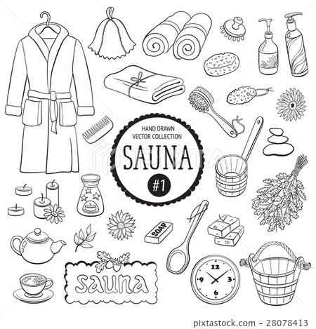 Sauna sketch icons 28078413