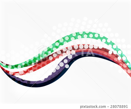 Abstract wavy lines with transparent dots 28078891