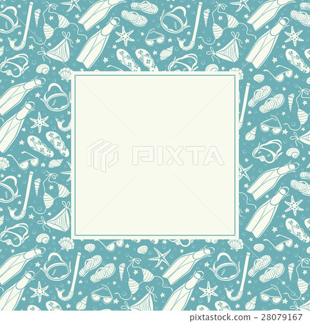 beach accessories  pattern 28079167