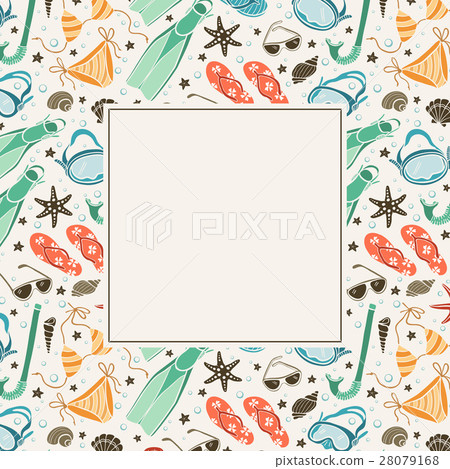 beach accessories  pattern 28079168