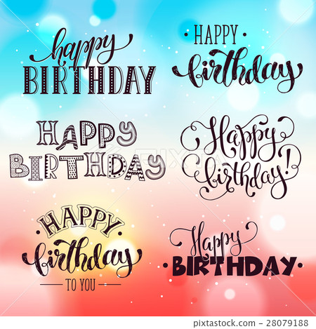 Happy birthday lettering Happy birthday lettering 28079188
