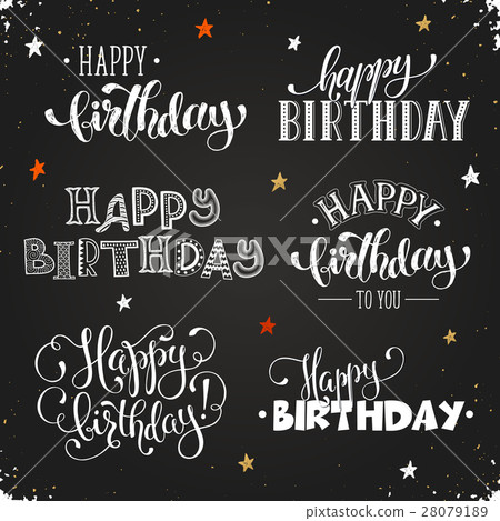 Happy birthday lettering 28079189