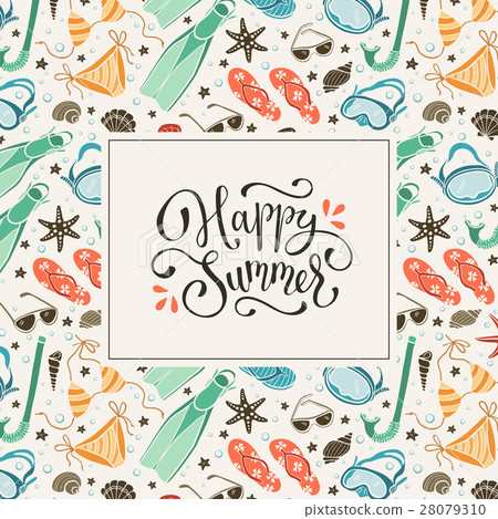 beach accessories pattern beach accessories pattern 28079310