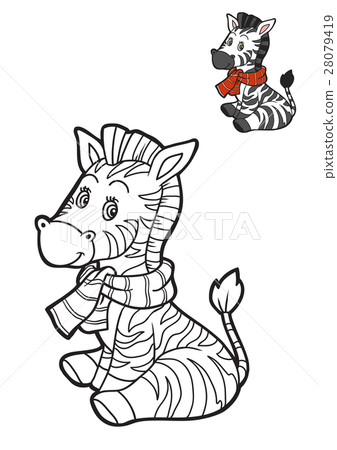 Download Coloring Book For Children Zebra Stock Illustration 28079419 Pixta