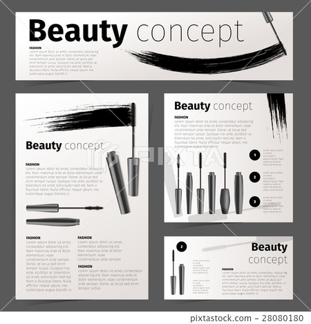 Mascara fashion cards, banners, flyer or brochure 28080180