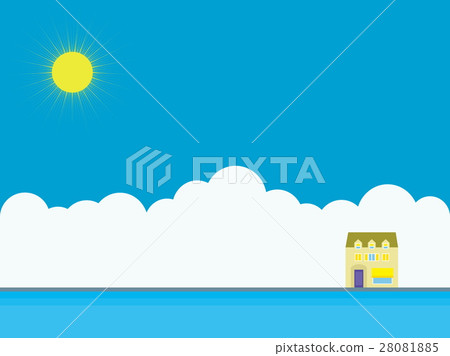 Landscape sea cloud sun 28081885