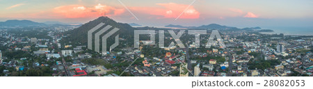 aerial photography sunset in Phuket town 28082053