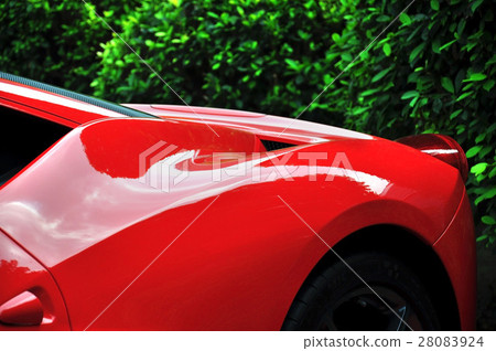 Supercar super racing car red car tail Ferrari 28083924