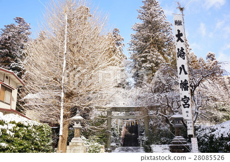 大崎八幡宮(雪)的鳥居 大崎八幡宮(雪)的鳥居 28085526
