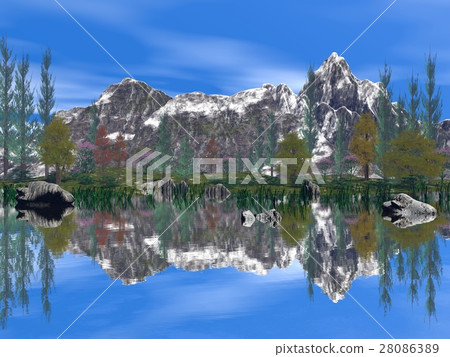 Spring water scenery 28086389