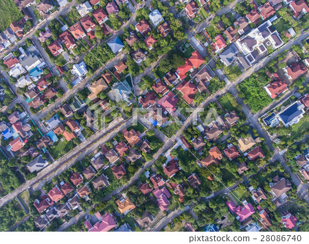 Residential area aerial view 28086740