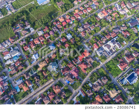 Residential area aerial view 28086741