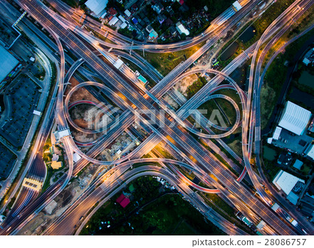 Highway junction from aerial view 28086757